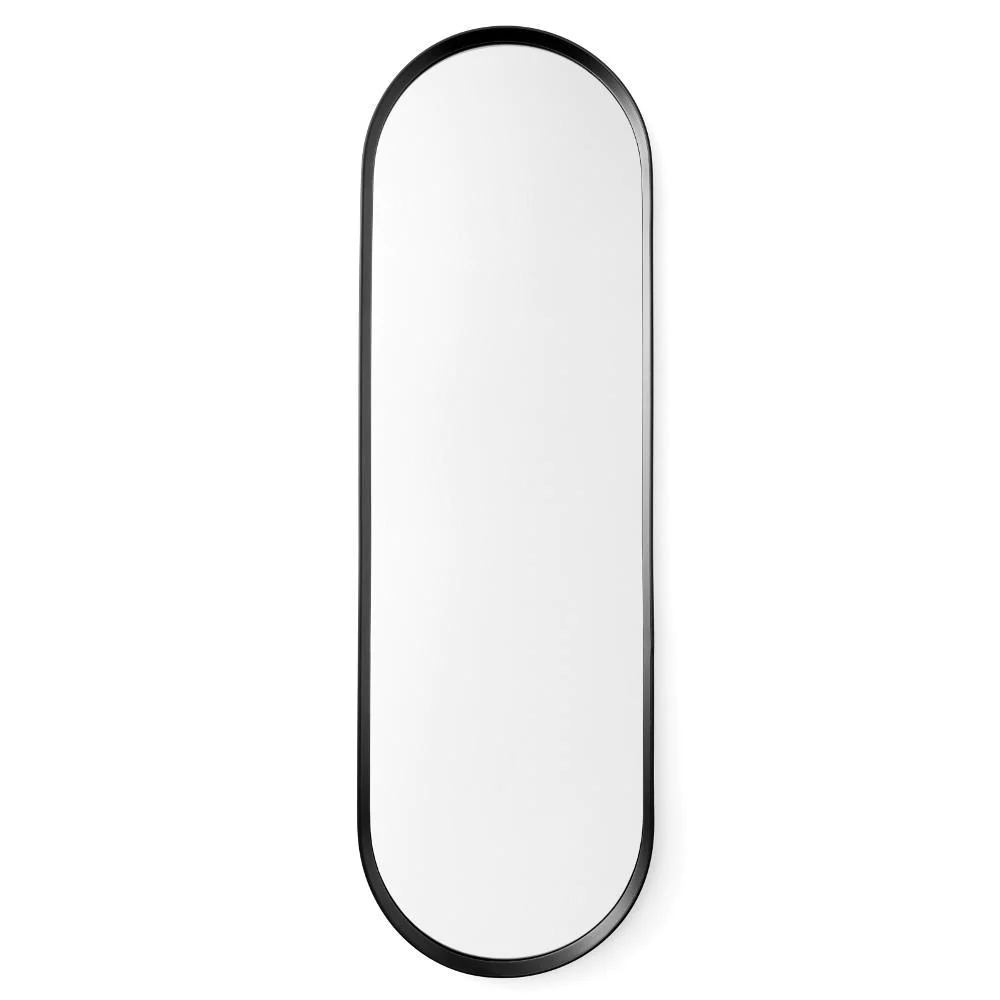 Oval Wall Mirror in Black